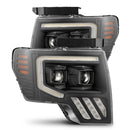 AlphaRex 09-14 Ford F150 MKII LUXX-Series LED Projector Headlights - Black