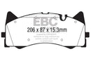 EBC 2015+ Mercedes-Benz C63 AMG (W205) 4.0L Twin Turbo Redstuff Front Brake Pads