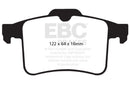 EBC 10-15 Jaguar XF 5.0 Supercharged (470) Redstuff Rear Brake Pads