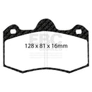 EBC 11+ Mclaren MP4-12C 3.8 Twin Turbo Yellowstuff Rear Brake Pads