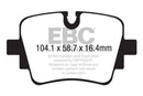 EBC 13+ Jaguar F-Type (Cast Iron Rotors Only) 3.0 Supercharged (340) Redstuff Rear Brake Pads