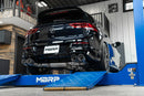 MBRP 2022 Volkswagen Golf R MK8 T304 Stainless Steel 3in Cat-Back, Quad Rear Exit- Carbon Fiber Tip