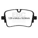 EBC 20-24 Audi S6 2.9TT (w/Cast Iron Rotors) Redstuff Rear Brake Pads