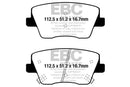 EBC 2019+ Hyundai Veloster (2nd Gen) Bluestuff Rear Brake Pads