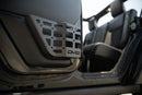 DV8 Offroad 11-18 Jeep Wrangler JK 4 Door Only Rear Door Pocket Molle Panels - Black