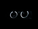 ANZO 1992-1998 BMW 3 Series E36 Projector Headlights w/ Halo Black G2 1 pc