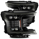 AlphaRex 09-14 Ford F-150 LUXX LED Proj Headlights Plank Style Jet Blk w/Activ Light/Seq Signal/DRL