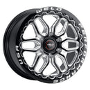 Weld Racing 20x10 Laguna 6 Drag 6x135 ET38 BS7.00 Gloss BLK MIL DIA 87.1