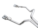 AWE Tuning 4th Gen GM 1500 6.2L 0FG Cat-Back Split Rear Exit (w/ Bumper Cutouts) - Quad Chrome Tips