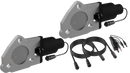 QTP 2.5in Bolt-On QTEC Dual Electric Cutout Valves - Pair
