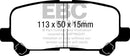 EBC 07-13 Acura MDX 3.7 Greenstuff Rear Brake Pads (For 12.6in. Rotors)