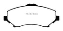 EBC 08-11 Chrysler Town & Country 3.3 Ultimax2 Front Brake Pads