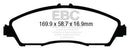 EBC 14+ Acura MDX 3.5 Ultimax2 Front Brake Pads