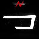 ANZO 99-17 GMC Sierra/Denali Headlights Black Amber (w/C Light Bars)