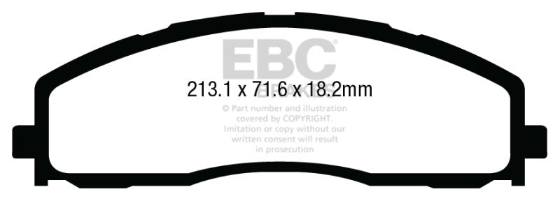 EBC 13+ Ford F250 (inc Super Duty) 6.2 (2WD) Greenstuff Front Brake Pads