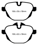 EBC 11+ BMW X3 2.0 Turbo (F25) Greenstuff Rear Brake Pads