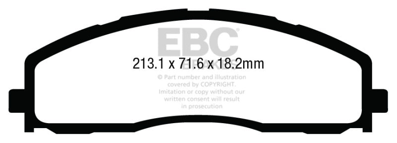 EBC 13+ Ford F250 (inc Super Duty) 6.2 (2WD) Yellowstuff Front Brake Pads