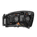 AlphaRex 06-08 Ram 1500HD NOVA LED Proj Headlights Plank Style Alpha Blk w/Seq Signal/DRL/Amber LED
