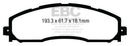 EBC 13+ Ford F250 (inc Super Duty) 6.2 (2WD) Greenstuff Rear Brake Pads
