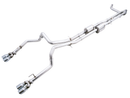 AWE Tuning 4th Gen GM 1500 6.2L 0FG Cat-Back Split Rear Exit (w/ Bumper Cutouts) - Quad Chrome Tips
