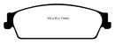 EBC 09-14 Cadillac Escalade 6.0 Hybrid Greenstuff Rear Brake Pads