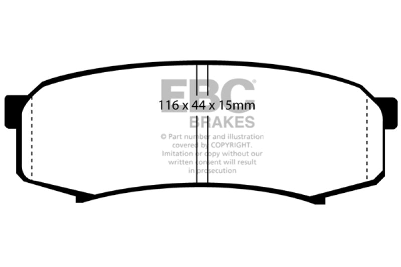EBC 10+ Lexus GX460 4.6 Extra Duty Rear Brake Pads