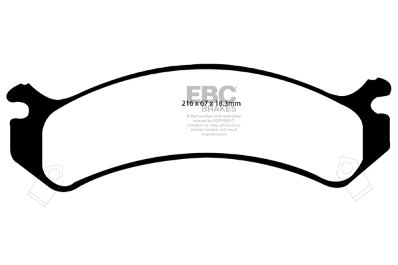 EBC 02 Chevrolet Avalanche 8.1 (2500) Greenstuff Front Brake Pads