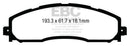 EBC 13+ Ford F250 (inc Super Duty) 6.2 (2WD) Greenstuff Rear Brake Pads