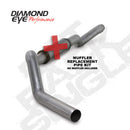 Diamond Eye KIT 5in Catback MFLR RPLCMENT PIPE Single AL: 2006-2007.5 CHEVY 6.6L 2500/3500