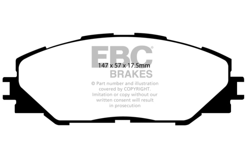 EBC 06-08 Toyota RAV 4 2.4 (3rd Row Seats) Greenstuff Front Brake Pads