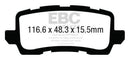 EBC 13+ Acura RLX 3.5 Yellowstuff Rear Brake Pads