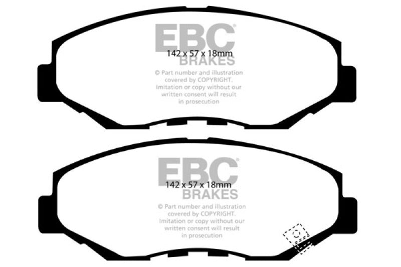 EBC 13-15 Acura ILX 1.5 Hybrid Yellowstuff Front Brake Pads