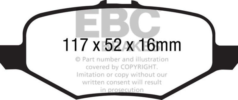 EBC 13+ Ford Explorer 3.5 Twin Turbo 4WD Yellowstuff Rear Brake Pads