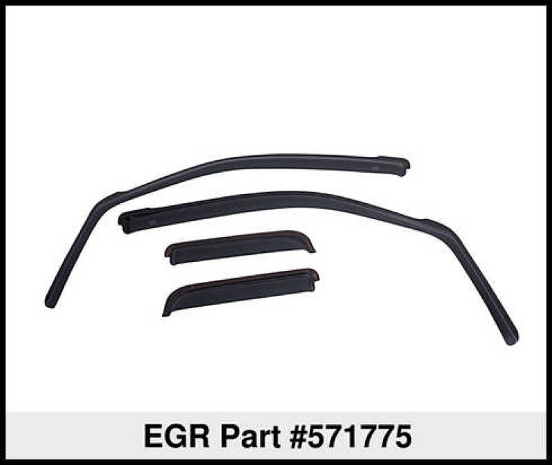 EGR 14+ Chev Silverado/GMC Sierra Crw Cab In-Channel Window Visors - Set of 4 - Matte (571775)